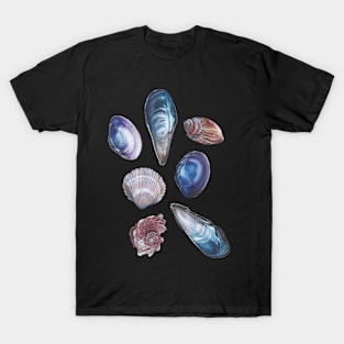 Iridescent Shells Illustration T-Shirt